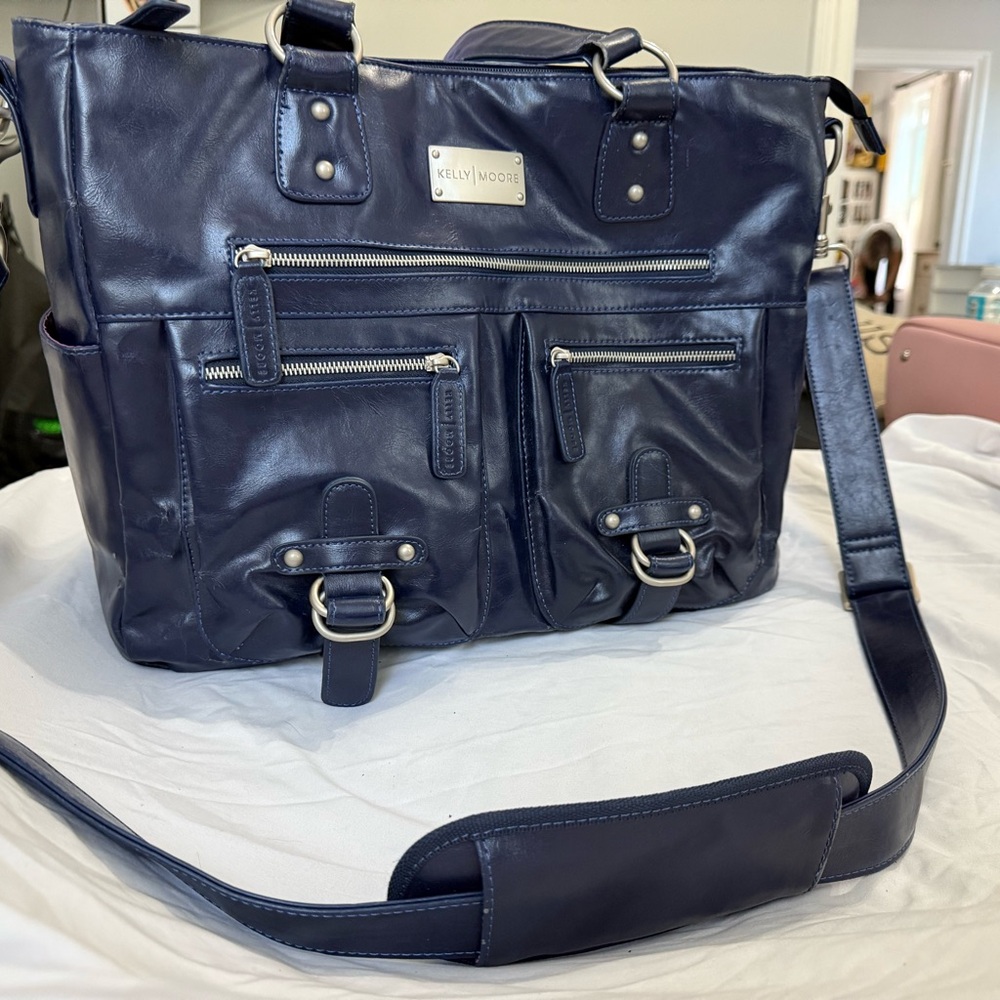 Kelly Moore Dark Blue Libby Camera Messenger Bag